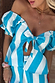 Model wearing Blue Stripe Kiki Top
