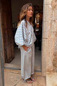 Blue Stripe Balloon Trouser