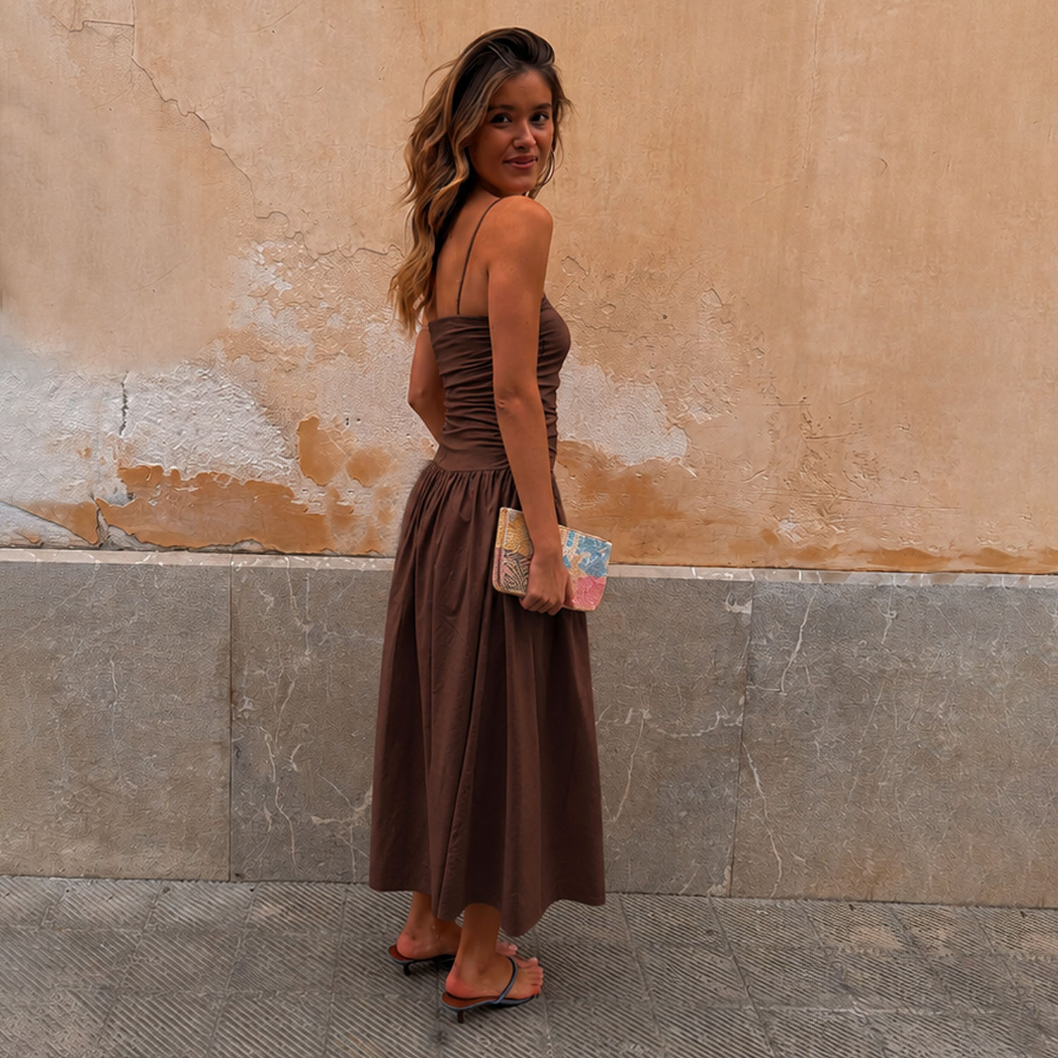 Never Fully Dressed Lola Mid-axi Dress Colour : Chocolate, Size : 14