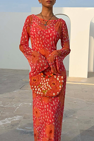 Coral Fawn Beaded Bag