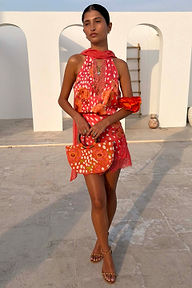 Coral Fawn Beaded Bag