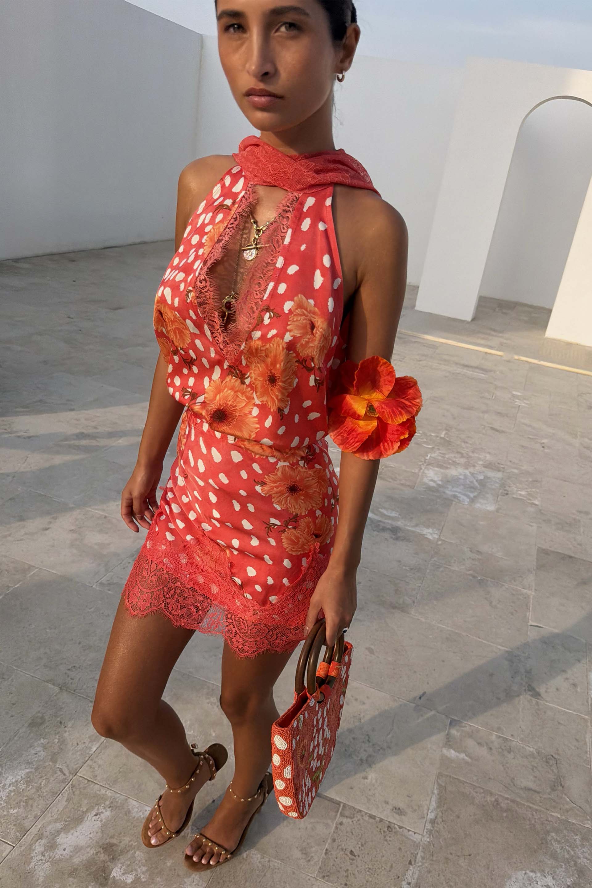 Coral Fawn Poppy Mini Maeva Skirt – Never Fully Dressed