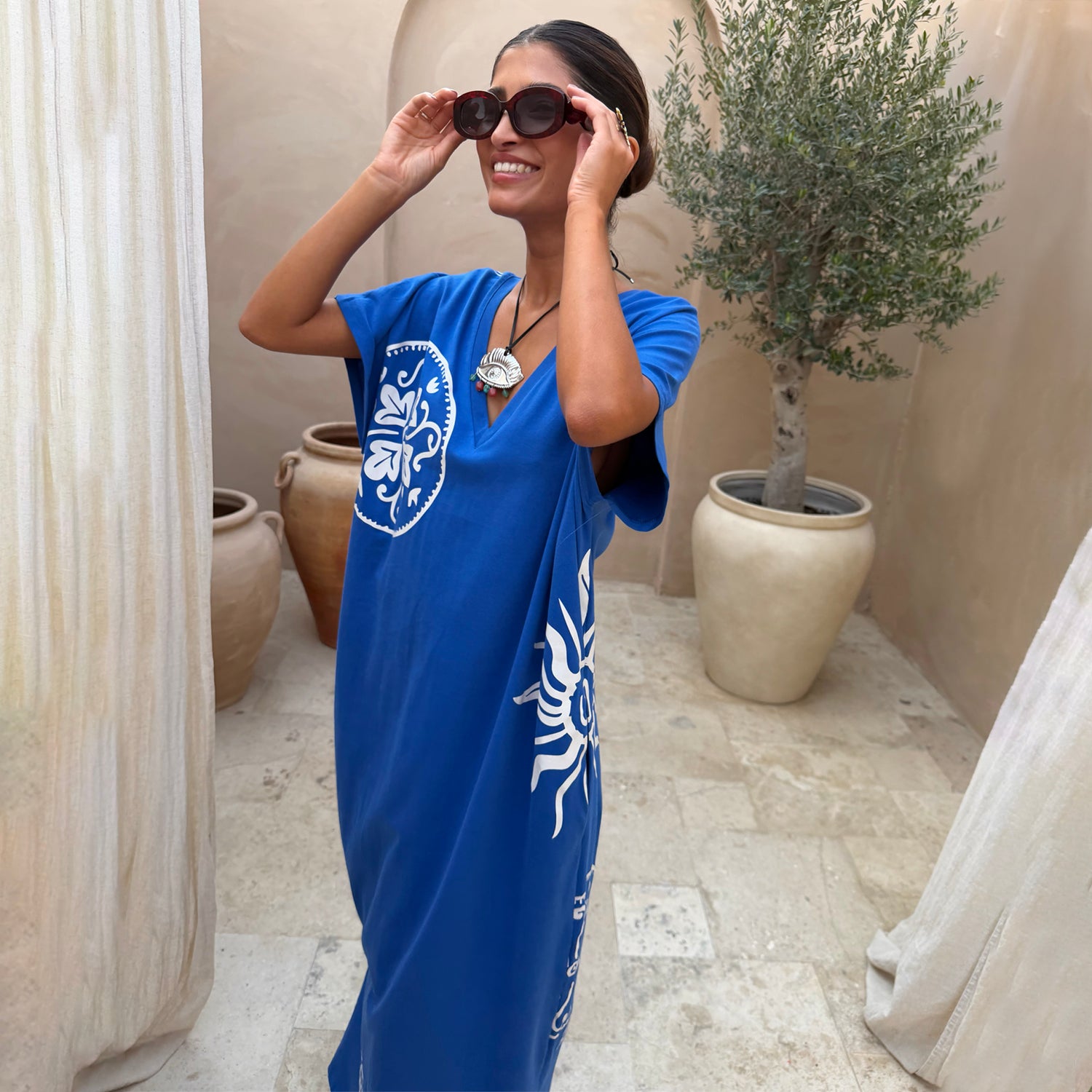 blue dress for baby girl Dolce & Gabbana 1989 Blue Periwinkle Silk Babydoll Dress – Sacrificium main image 1
