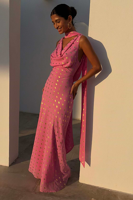 Pink Sophie Dress with Gold Fleck Never Fully Dressed Pink Sophie Dress with Gold Fleck Never Fully Dressed