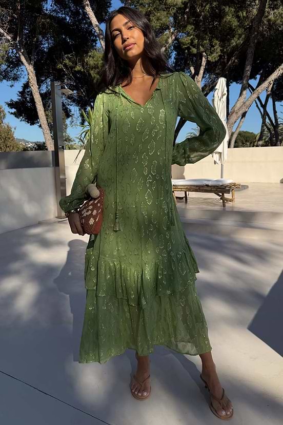 Green Jacquard Harmony Dress Never Fully Dressed Green Jacquard Harmony Dress Never Fully Dressed