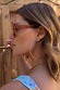 Hexagon Orange Sunglasses
