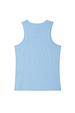 Ice Blue Ribbed Tank Top