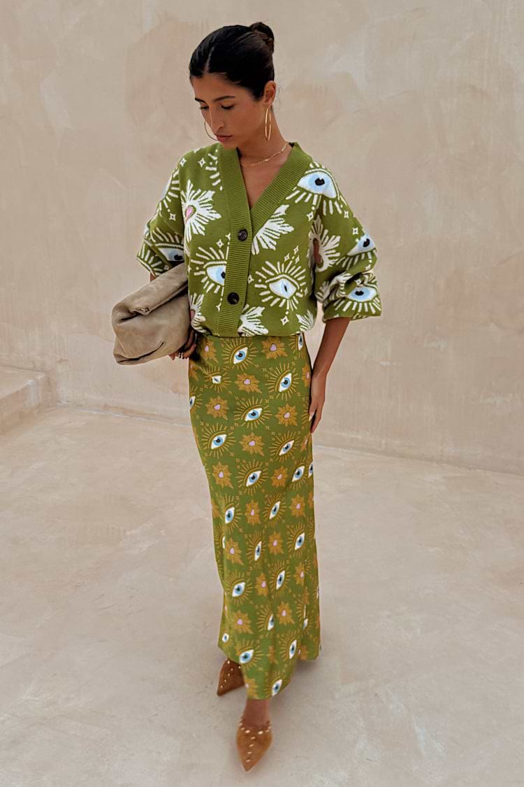 Khaki Eye Dorris Skirt – Never Fully Dressed