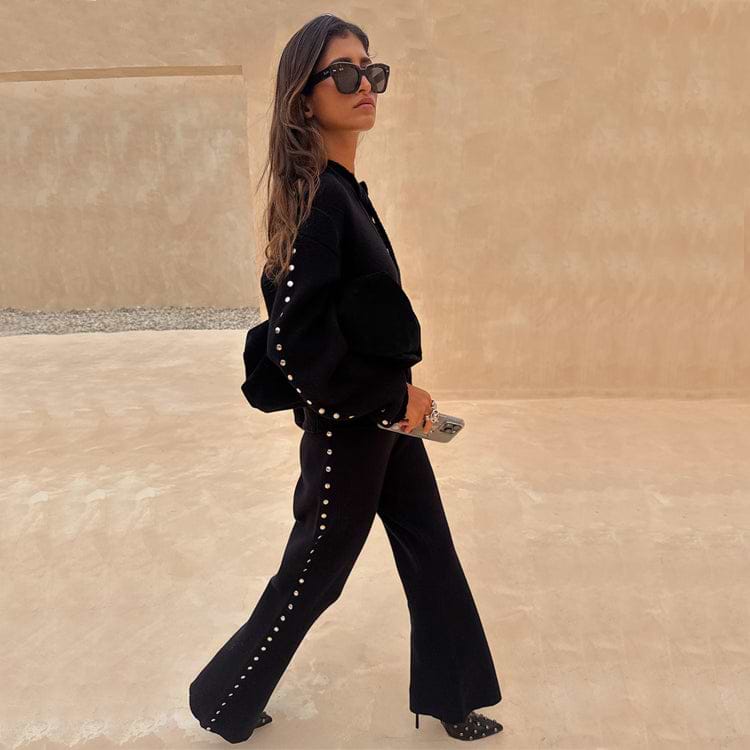 chinese dress ladies Charcoal Lace Diva Trousers