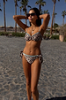 Leopard Whipstitch Bikini Top