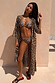 Leopard Whipstitch Triangle Bikini Top