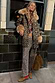 Thumbnail for Leopard Coat with Faux Fur Trims