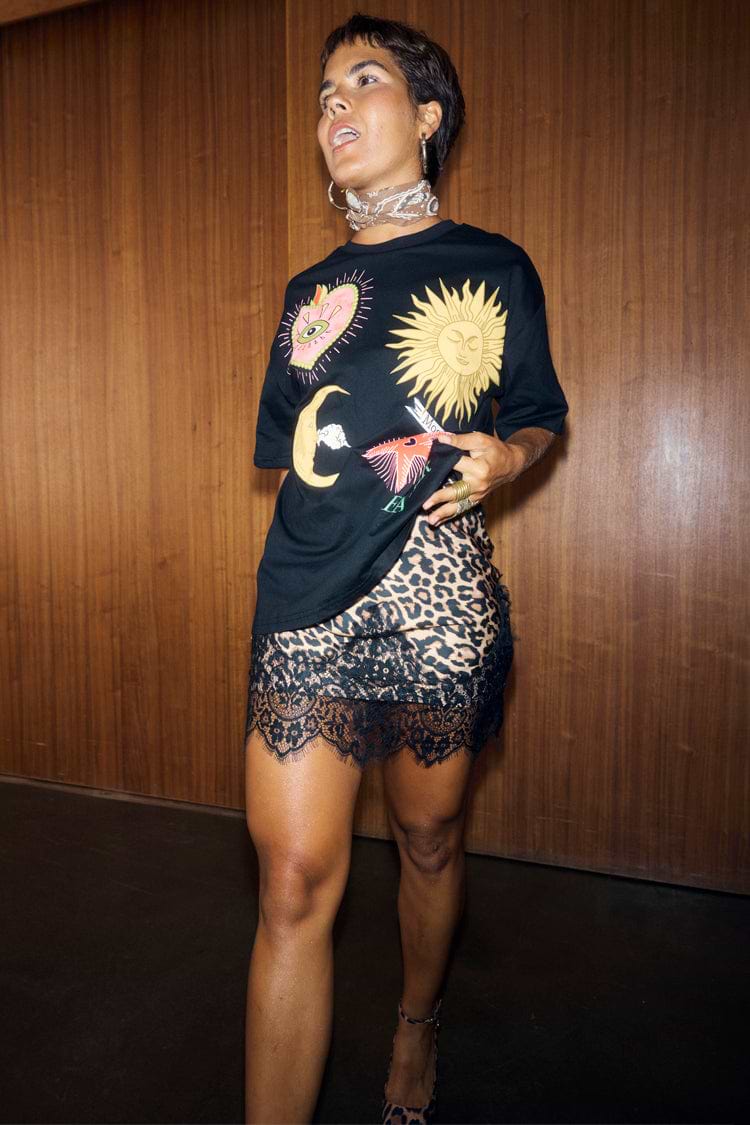 never fully dressed Leopard Lace Mini Maeva Skirt Top Sellers