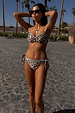 Leopard Whipstitch Tie Side Bikini Brief