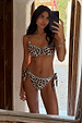 Leopard Whipstitch Tie Side Bikini Brief