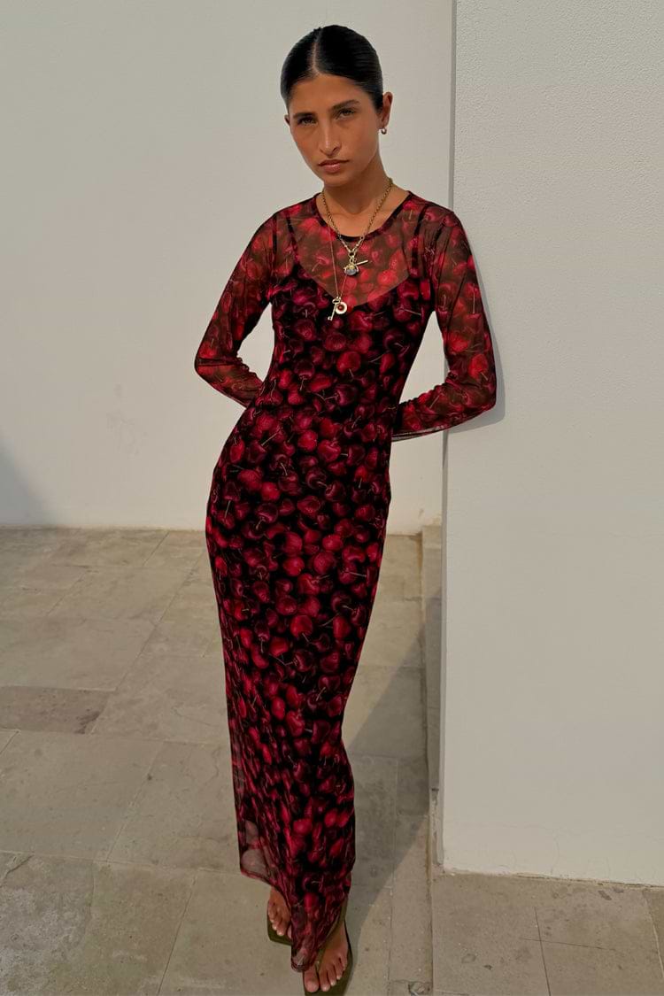 cherry mesh dress Cherry Mesh Soho Dress – Never Fully Dressed