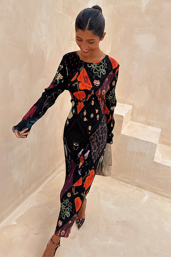 Night Garden Gaia Plisse Dress Night Garden Gaia Plisse Dress
