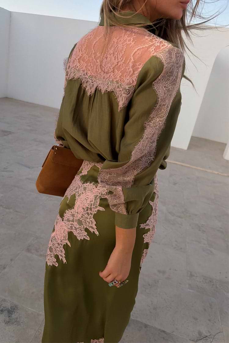 never fully dressed olive lace may dress Olive & Pink Lace Marley Shirt – Never Fully Dressed
