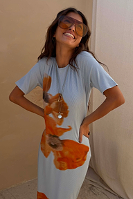 Orange Acetate Visor Sunglasses