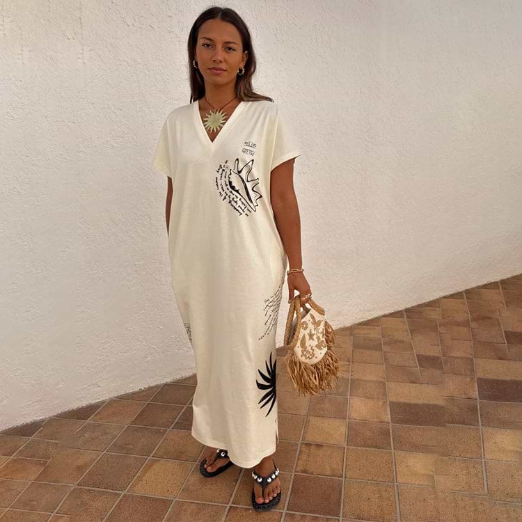 Cream Palma T Shirt Dress – Never Fully Dressed