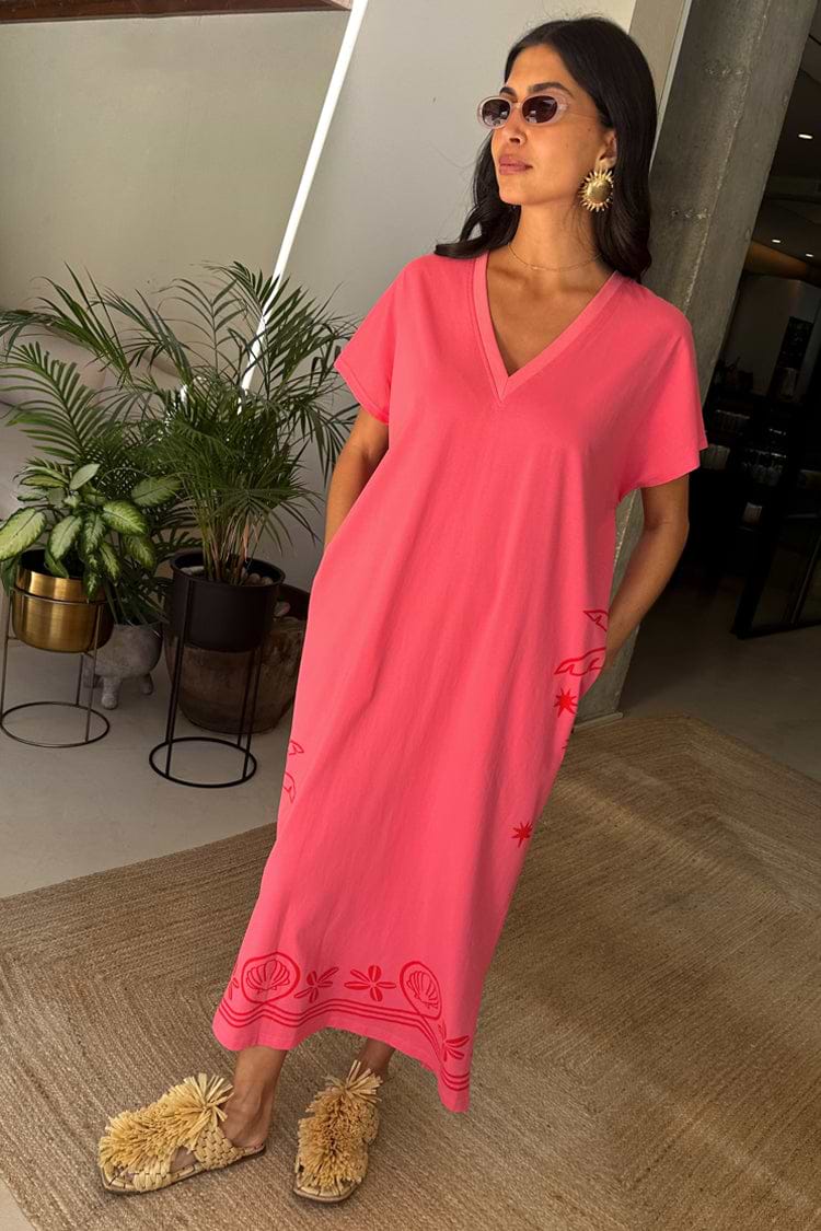 Pink and Red Azura T-Shirt Dress – Never Fully Dressed