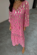 caption_Model wears Pink Jacquard Harmony Dress in UK size 8/ US 4