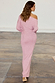 caption_Model wears Pink Rib Knit Tilly Dress in Size S