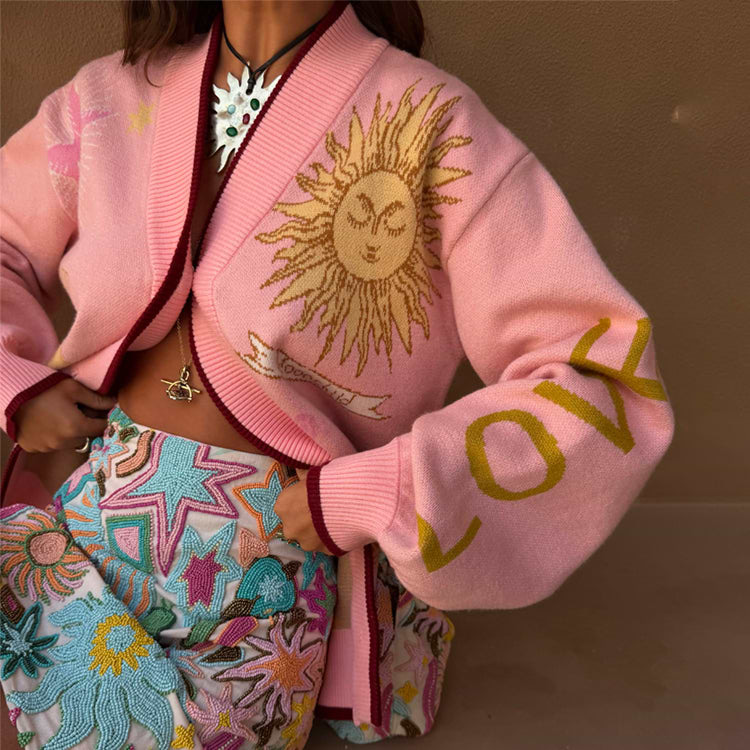 Women's Pink Mystical Cardigan in - Size L - Never Fully Dressed Women's Pink Mystical Cardigan in - Size L - Never Fully Dressed