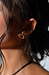 Deloris Red Circle Earrings