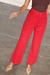 Red Denim Scallop Jeans