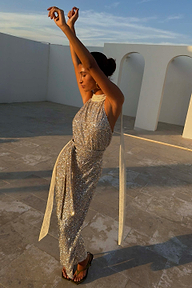 Sequin Maxi Wrap Jaspre Skirt