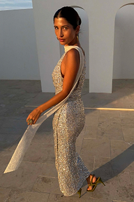 Sequin Maxi Wrap Jaspre Skirt