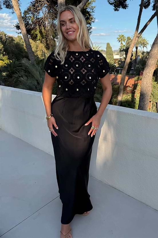 Black Crochet Shell Elodie Dress Never Fully Dressed Black Crochet Shell Elodie Dress Never Fully Dressed