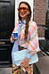Check Shirt with Stripe Pussy Bow