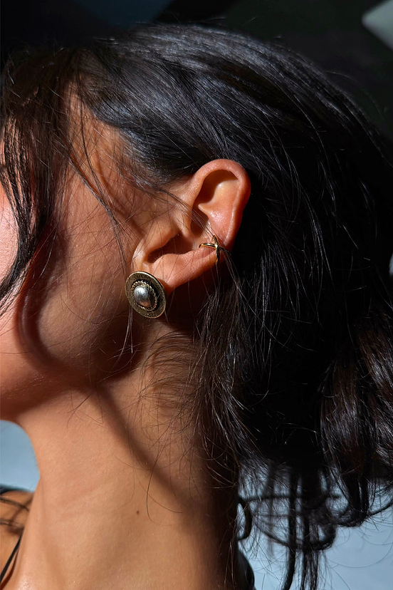 Deloris Silver Circle Earrings