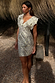 caption_Model wears Cream Jacquard Tilda Mini Dress in UK size 10/ US 6