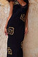 Black & Gold Simona Dress