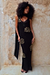 Black & Gold Simona Dress