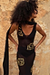 Black & Gold Simona Dress
