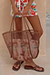 Tan Mesh Tote Bag