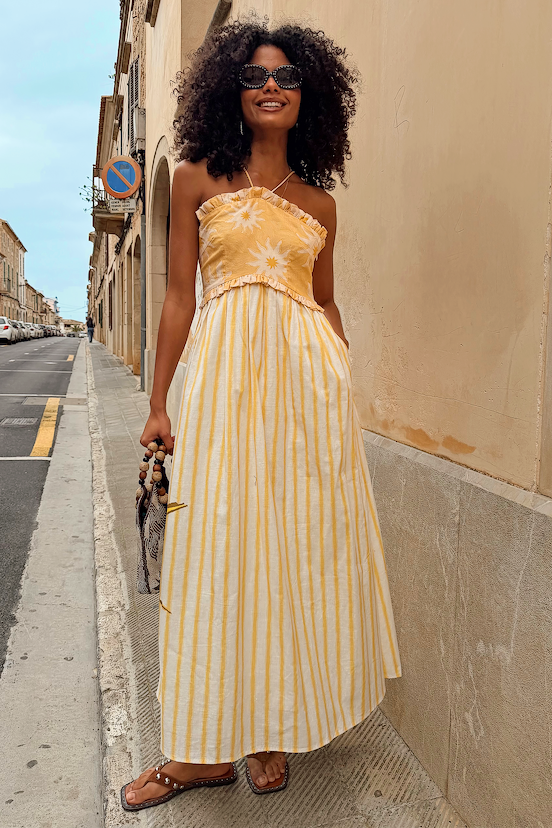 Yellow Stripe Ashley Dress Never Fully Dressed Yellow Stripe Ashley Dress Never Fully Dressed