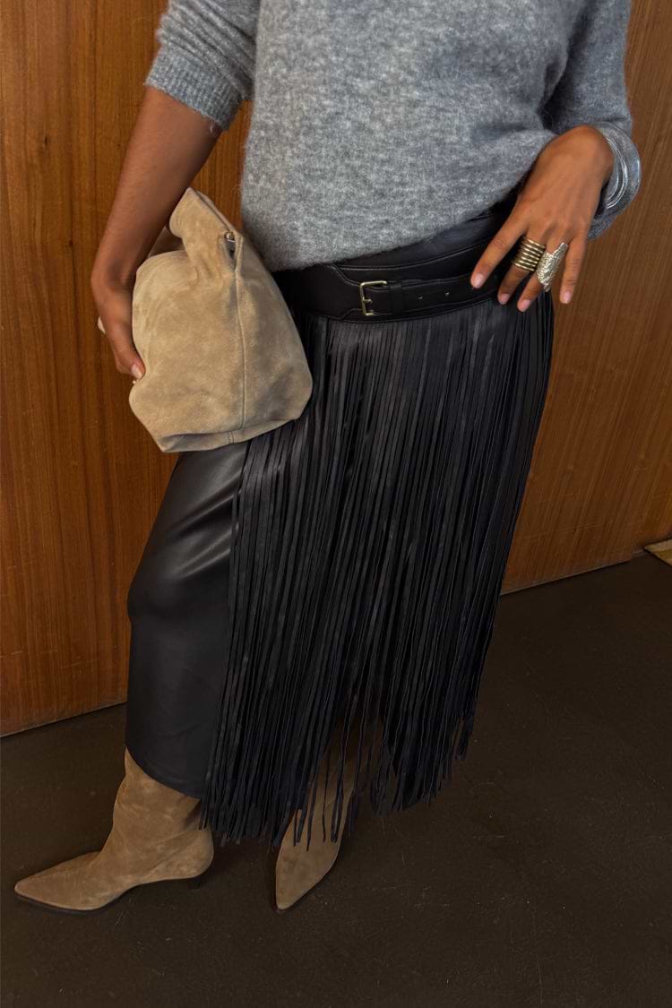 Leather Fringe Belt – Never Fully Dressed display picture 3