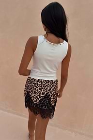 Leopard Lace Mini Maeva Skirt Never Fully Dressed Leopard Lace Mini Maeva Skirt Never Fully Dressed