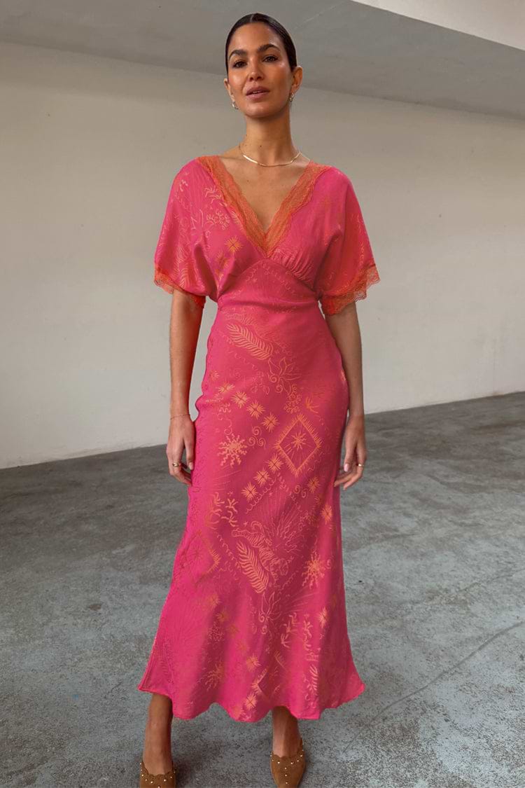 pink safari thea maxi dress Pink Safari Thea Maxi Dress – Never Fully Dressed