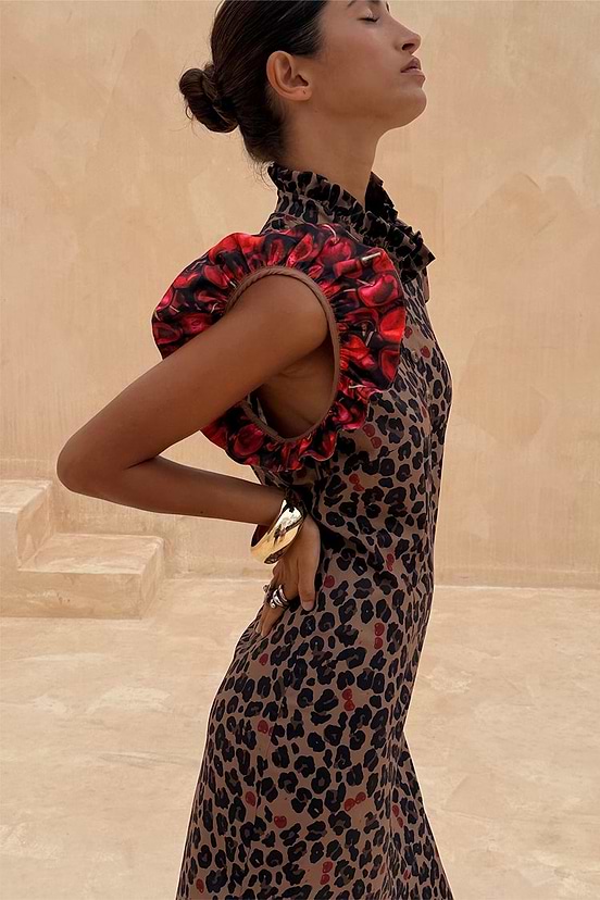 Cherry Leopard Remi Dress Never Fully Dressed Cherry Leopard Remi Dress Never Fully Dressed