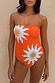 Orange Sun Bandeau Swimsuit