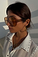 Orange Acetate Visor Sunglasses