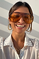 Orange Acetate Visor Sunglasses