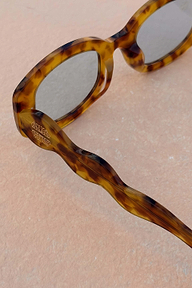 Yellow Tort Wiggle Arm Sunglasses
