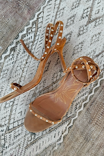 Tan Stud High Heels